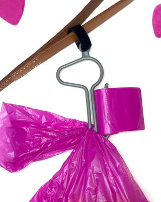 Show full view: Dooloop Hands-Free Dog Poop Bag & Bag of Poop Carrier, Charcoal/Sage, 4 dooloops & 2 velcro straps slide 4 of 7