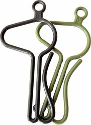 Dooloop Hands-Free Dog Poop Bag & Bag of Poop Carrier, Charcoal/Sage, 4 dooloops & 2 velcro straps