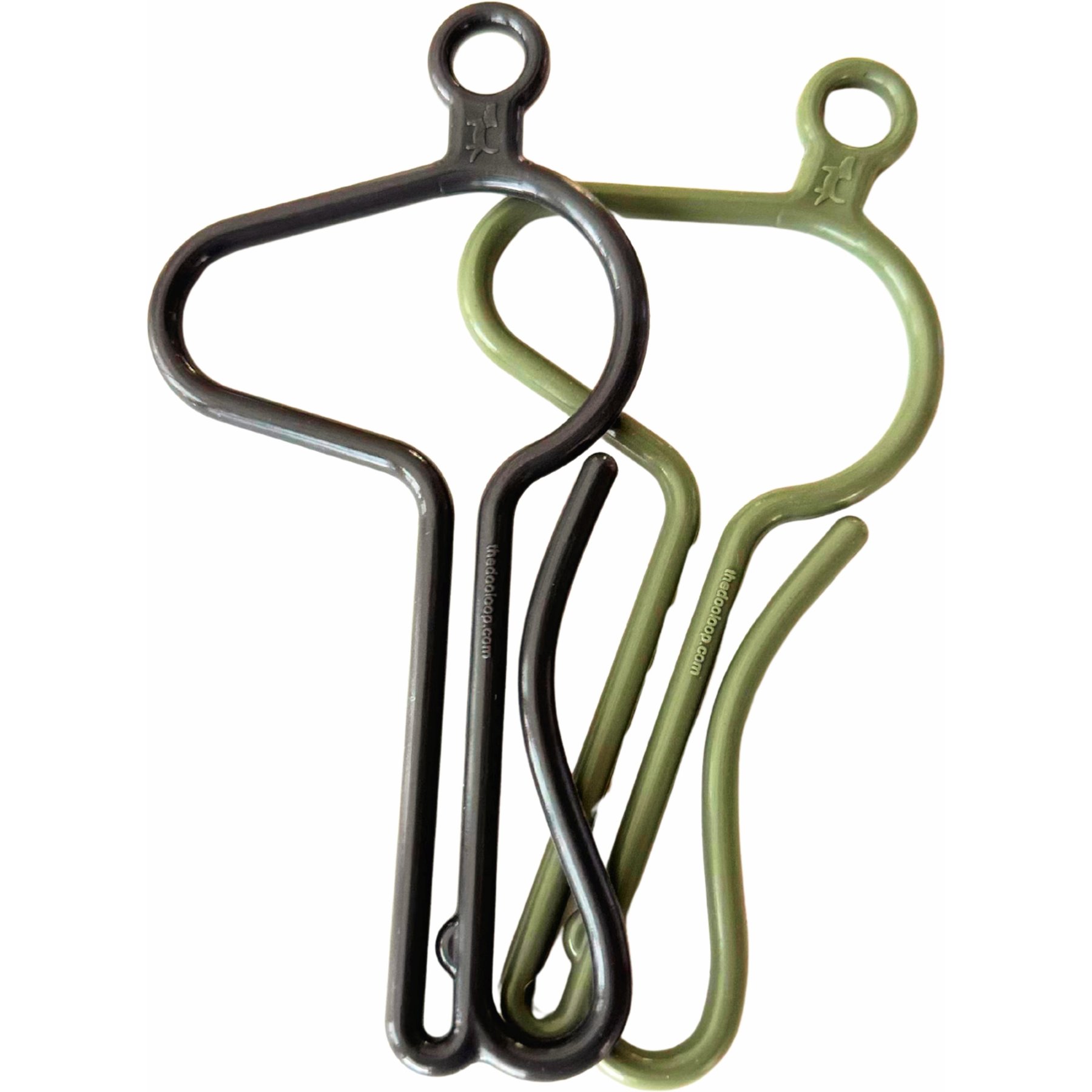 dooloop Hands-Free Dog Poop Bag & Bag of Poop Carrier, 2 dooloops & 2 velcro straps, Charcoal/Sage