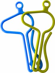 Dooloop Hands-Free Dog Poop Bag & Bag of Poop Carrier, Green/Blue, 2 dooloops & 2 velcro straps