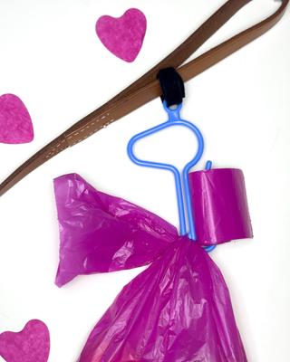 Show full view: Dooloop Hands-Free Dog Poop Bag & Bag of Poop Carrier, Green/Blue, 2 dooloops & 2 velcro straps slide 3 of 6