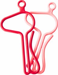 Dooloop Hands-Free Dog Poop Bag & Bag of Poop Carrier, 2 dooloops & 2 velcro straps, Red/Pink slide 1 of 4