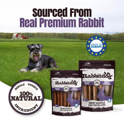 Show full view: Palz&Co Rabbitdog Rabbit Grain-Free Soft & Chewy Sausage Dog Treats, 12-oz bag, 8 count slide 8 of 10