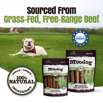 Show full view: Palz&Co Moodog Beef Grain-Free Soft & Chewy Sausage Dog Treats, 12-oz bag, 8 count slide 8 of 10