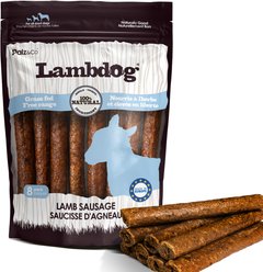 Palz&Co Lambdog Lamb Grain-Free Soft & Chewy Sausage Dog Treats, 12-oz bag, 8 count