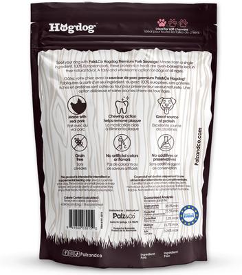 Show full view: Palz&Co Hogdog Pork Grain-Free Soft & Chewy Sausage Dog Treats, 12-oz bag, 8 count slide 3 of 10