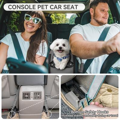 Show full view: Petsfit Airline Approved Center Console Small Dog Car Booster Seat Carrier, Dark Grey slide 4 of 11