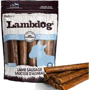 Palz&Co Lambdog Lamb Grain-Free Soft & Chewy Sausage Dog Treats, 20-oz bag, 20 count