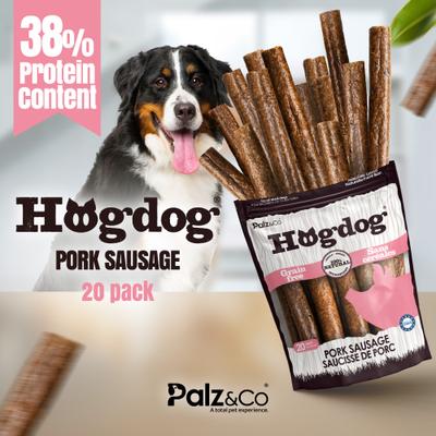 Show full view: Palz&Co Hogdog Pork Grain-Free Soft & Chewy Sausage Dog Treats, 20-oz bag, 20 count slide 4 of 10