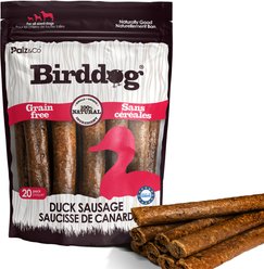 Palz&Co Birddog Duck Grain-Free Soft & Chewy Sausage Dog Treats, 20-oz bag, 20 count