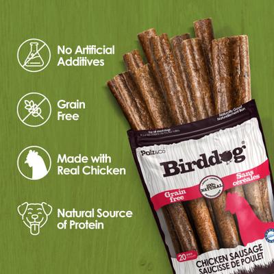 Show full view: Palz&Co Birddog Chicken Grain-Free Soft & Chewy Sausage Dog Treats, 20-oz bag, 20 count slide 6 of 10