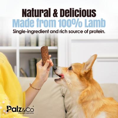 Show full view: Palz&Co Lambdog Lamb Grain-Free Jerky Dog Treats, 8-oz bag, 10 count slide 5 of 10
