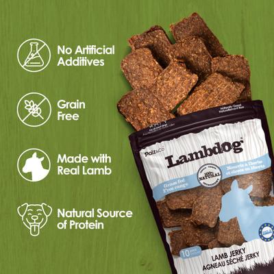 Show full view: Palz&Co Lambdog Lamb Grain-Free Jerky Dog Treats, 8-oz bag, 10 count slide 6 of 10
