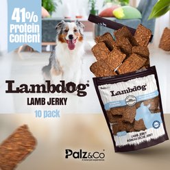 Palz&Co Lambdog Lamb Grain-Free Jerky Dog Treats, 8-oz bag, 10 count slide 2 of 9