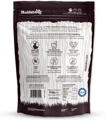 Show full view: Palz&Co Rabbitdog Rabbit Grain-Free Jerky Dog Treats, 8-oz bag, 10 count slide 3 of 10