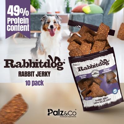 Show full view: Palz&Co Rabbitdog Rabbit Grain-Free Jerky Dog Treats, 8-oz bag, 10 count slide 4 of 10