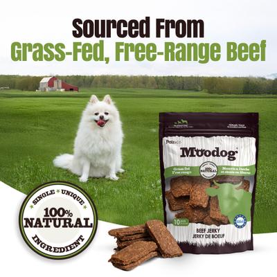Show full view: Palz&Co Moodog Beef Grain-Free Jerky Dog Treats, 8-oz bag, 10 count slide 8 of 10