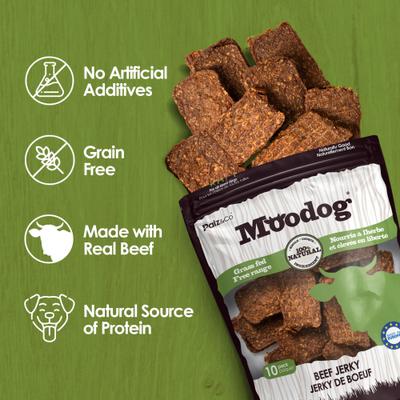Show full view: Palz&Co Moodog Beef Grain-Free Jerky Dog Treats, 8-oz bag, 10 count slide 6 of 10