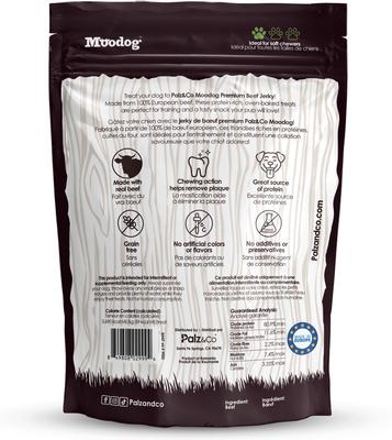 Show full view: Palz&Co Moodog Beef Grain-Free Jerky Dog Treats, 8-oz bag, 10 count slide 3 of 10