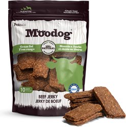 Palz&Co Moodog Beef Grain-Free Jerky Dog Treats, 8-oz bag, 10 count