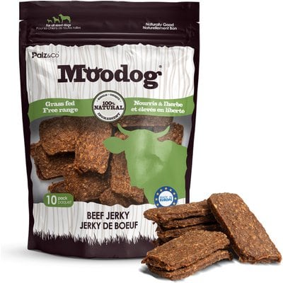 Palz&Co Palz&Co Moodog Beef Grain-Free Jerky Dog Treats, 10 count