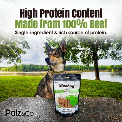 Show full view: Palz&Co Moodog Beef Grain-Free Jerky Dog Treats, 8-oz bag, 10 count slide 5 of 10