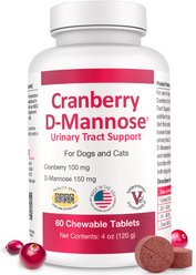 Pet Health Solutions Cranberry D-Mannose Urinary Tract Support Chews Supplement for Dogs, 60 count
