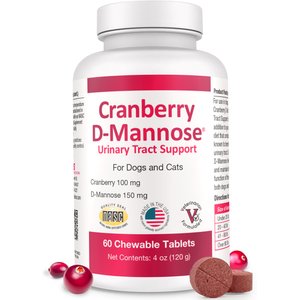 Pet Health Solutions Cranberry D-Mannose Urinary Tract Support Chews Supplement for Dogs, 60 count