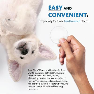 Show full view: Ora-Clens Teeth Cleaning & Gum Care Cleaning Wipes for Dogs, 50 count slide 9 of 11