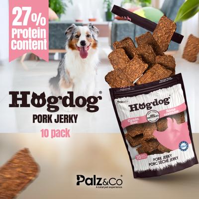 Show full view: Palz&Co Hogdog Pork Grain-Free Jerky Dog Treats, 8-oz bag, 10 count slide 4 of 10