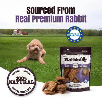 Show full view: Palz&Co Rabbitdog Rabbit Grain-Free Soft & Chewy Bites Dog Treats, 6-oz bag slide 8 of 10