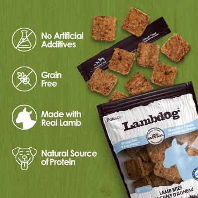 Show full view: Palz&Co Lambdog Lamb Grain-Free Soft & Chewy Bites Dog Treats, 6-oz bag slide 6 of 10