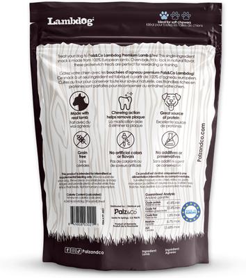 Show full view: Palz&Co Lambdog Lamb Grain-Free Soft & Chewy Bites Dog Treats, 6-oz bag slide 3 of 10
