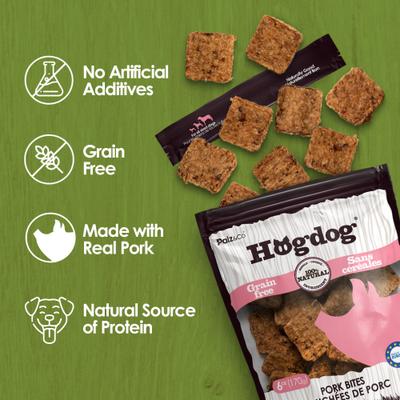 Show full view: Palz&Co Hogdog Pork Grain-Free Soft & Chewy Bites Dog Treats, 6-oz bag slide 6 of 10