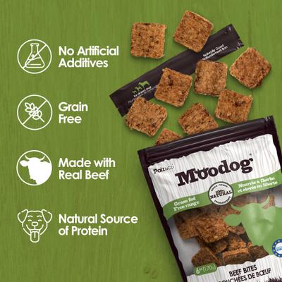 Show full view: Palz&Co Moodog Beef Grain-Free Soft & Chewy Bites Dog Treats, 6-oz bag slide 6 of 10