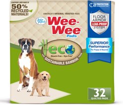 Four Paws Eco Bamboo Dog Pee Pads, 22 x 23-in, 32 count