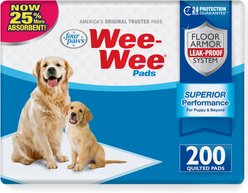 Four Paws Wee-Wee Superior Performance Dog Pee Pads, 22 x 23-in, 200 count