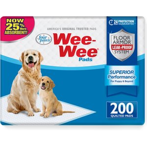 Four Paws Wee-Wee Superior Performance Dog Pee Pads, 22 x 23-in, 200 count