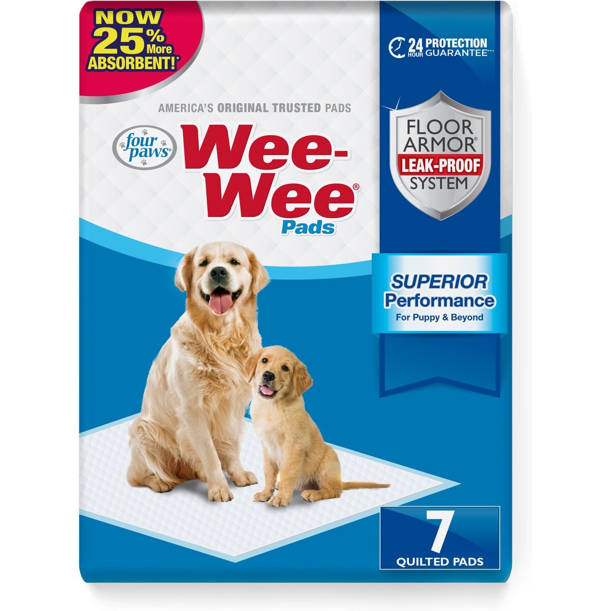 Four Paws Wee-Wee Superior Performance Dog Pee Pads, 22 x 23-in, 7 count