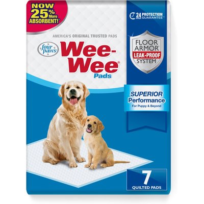 Wee-Wee Four Paws Wee-Wee Superior Performance Dog Pee Pads, 22 x 23-in, 7 count
