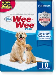 Four Paws Wee-Wee Superior Performance Dog Pee Pads, 22 x 23-in, 10 count