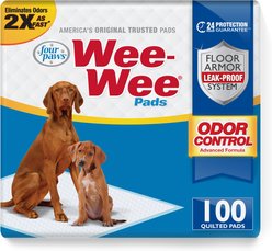 Four Paws Wee-Wee Odor Control Advanced Formula Dog Training Pads, 22 x 23-in, 100 count