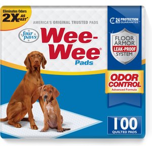 Four Paws Wee-Wee Odor Control Advanced Formula Dog Training Pads, 22 x 23-in, 100 count