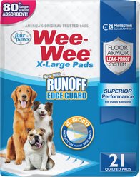 Wee-Wee Pads Superior Performance with Runoff Edge Guard Dog Pee Pads, X-Large, 28 x 34-in. 21 count
