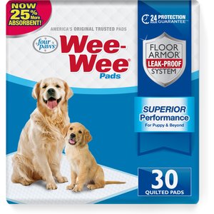 Four Paws Wee-Wee Superior Performance Dog Pee Pads, 22 x 22-in, 30 count