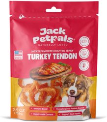Jack PetPals Jack's Favorite Crafted Grain-Free Turkey Tendon Jerky Dog Treats, 2.5-oz