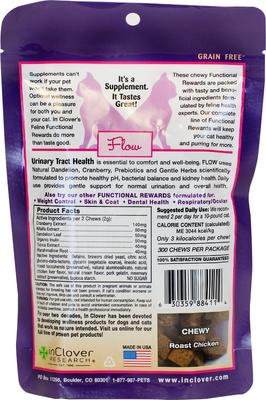 Show full view: InClover Flow UT Health Soft Chew Urinary Supplement with Cranberry Extract for Cats, 60-gm bag slide 5 of 7