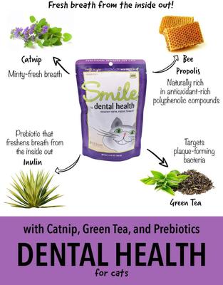 Show full view: InClover Smile Dental Support Soft Chew Supplement for Cats, 60-gm bag slide 3 of 7