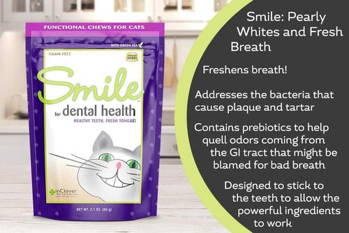 Show full view: InClover Smile Dental Support Soft Chew Supplement for Cats, 60-gm bag slide 5 of 7