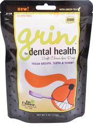 InClover Grin Dental Soft Chew Supplement for Dogs, 113-gm bag